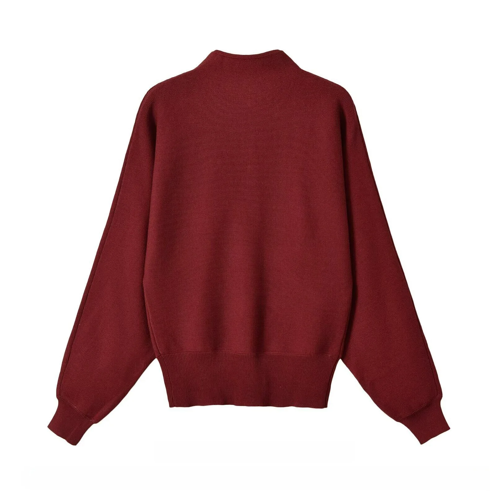 New 2026 Autumn Women's Casual Knitted Long Sleeve High Collar Buttoned Sweater Outerwear Simple Elegant Fashionable