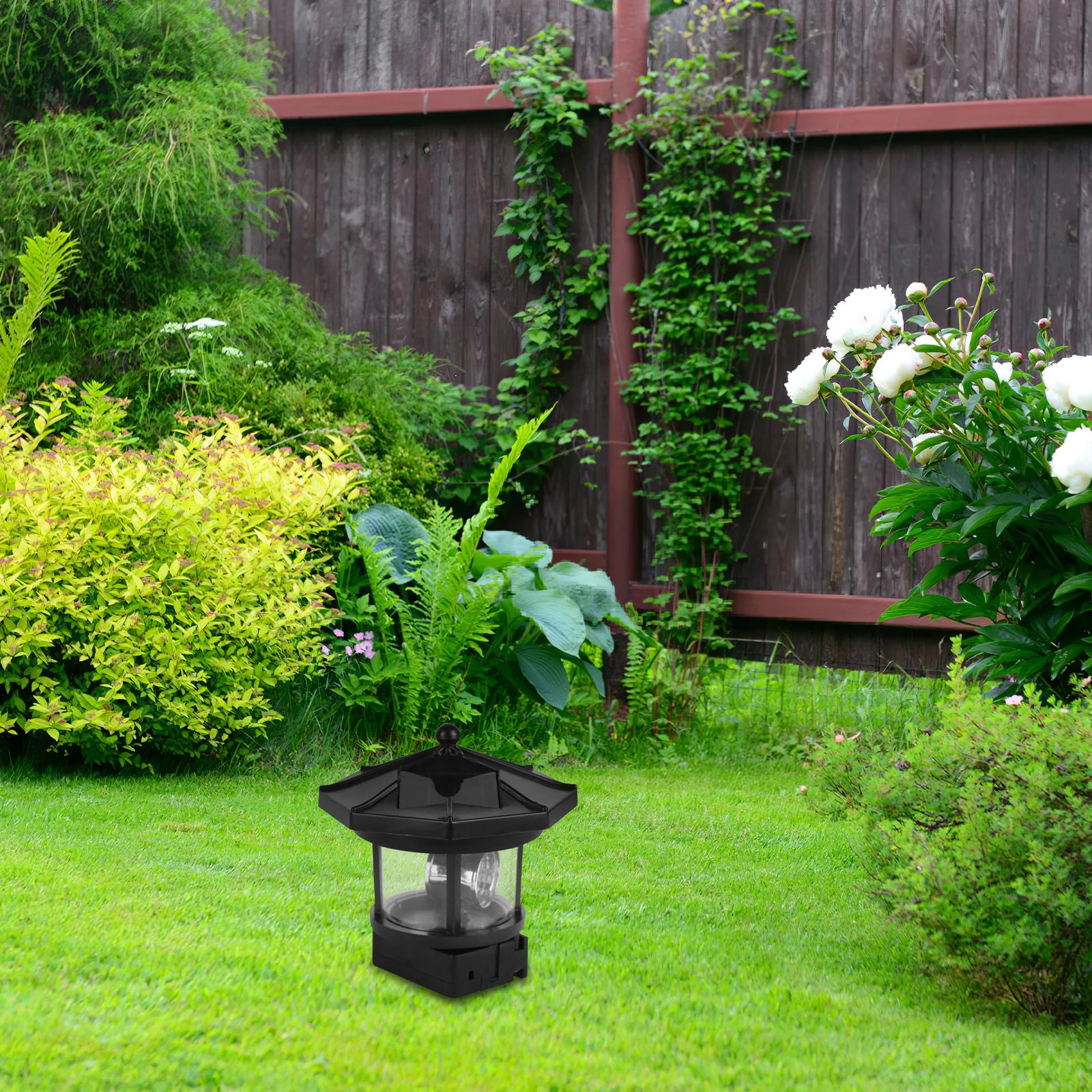 

1Pcs LED Solar Rotating Lighthouse Landscape Lamp Outdoor Garden Light Waterproof Decorative Solar Powered Lamp