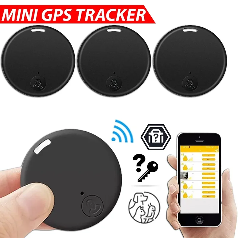 Mini GPS Locator Anti-Lost Device Alarm Wallet Keychain Smart Tag Bluetooth Tracer For Keyring Dog Pet Child Tracker Key Finder