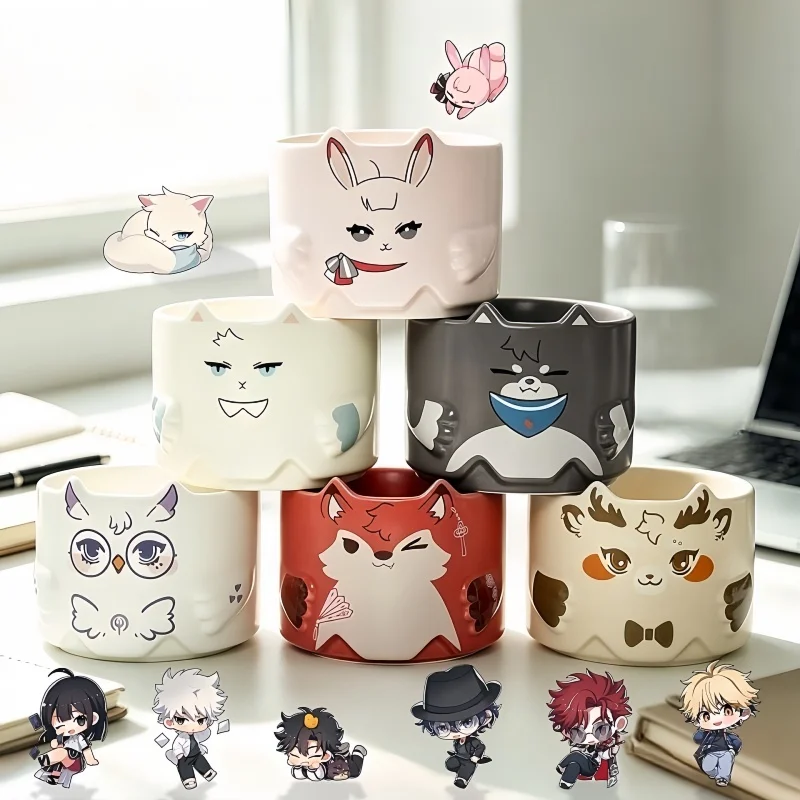 Time Agent  Anime Stacked Ceramic Cup Cheng Xiaoshi Lu Guang Qiao Ling Manga Role Action Figure New Trendy Birthday Gift