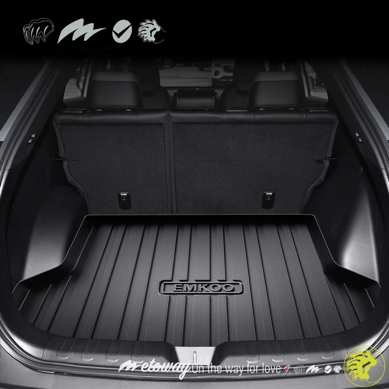 For Trumpchi EMKOO 2022-2024 Custom Fit Car Trunk Mat All Season Black Cargo Mat 3D Shaped Laser Measured Trunk Liners