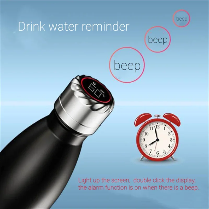 HydroPeak Smart Water Bottle – 500ml Self-Cleaning with Temp Display product image