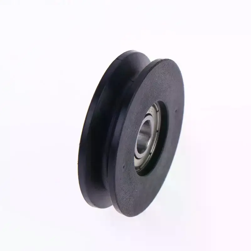 1Pcs Nylon Wheel Pulley Wheel 10*50*13mm Roller U Grooved Wheel Wire Rope Over Line Lifting Pulley