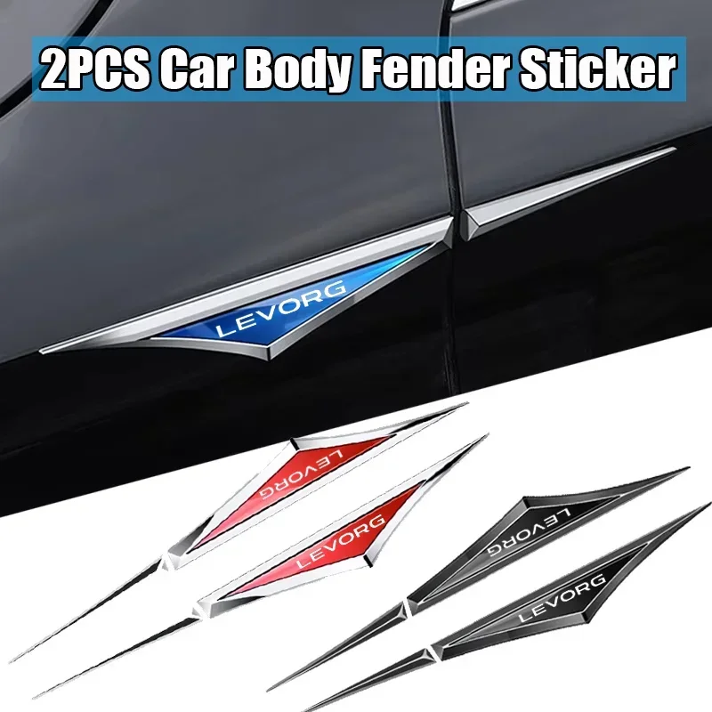 2pcs 3D Side Emblem Sticker Alloy Car Door Fender Stickers For Subaru LEVORG Logo Crosstrek Legacy BRZ Outback Decoration