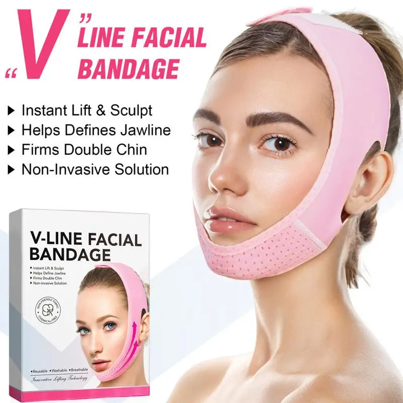 Bandaż wyszczuplający do twarzy V Line Face Shaper Women Chin Cheek Lift Up Belt V Face Bandage Face Shaper Chin Cheek Lift Up Belt