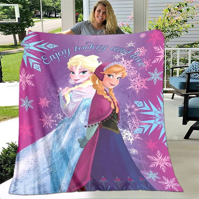 Gefrorene Cartoon Elsa Prinzessin drucken Flanell flauschige Fleece werfen Decke junge oder Erwachsene Geschenk Sofa Reise Camping Picknick decken