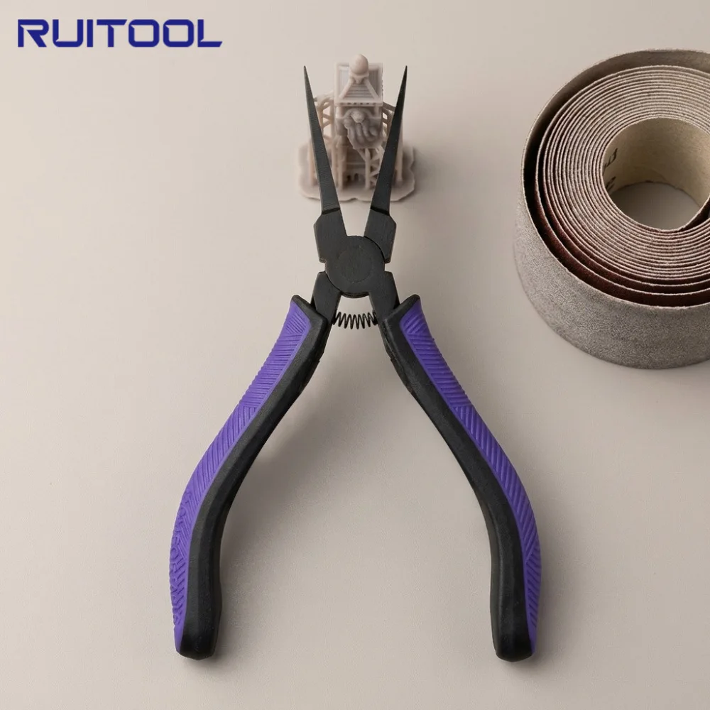 RUITOOL Carbon Steel Flat Pliers For 3D Model Support Removal Precision Non Serrated Jaw Finishing Equipment
