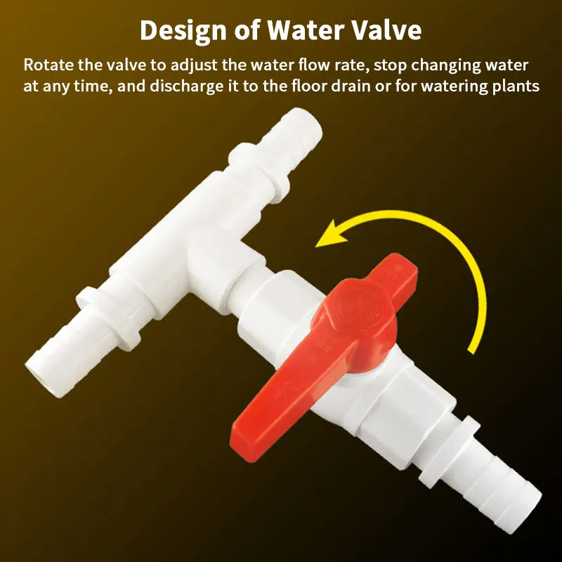 12/16mm Aquarium Filter Barrel Water Changer Water Regulator Flow Tube Pipe Divider Fish Tank Quick Release Valve Filter Adapter