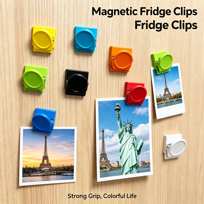 5-Piece Magnetic Office & Fridge Clips Multi-color Multi-functional File Organizers Suitable For Home Kitchen And Office Use