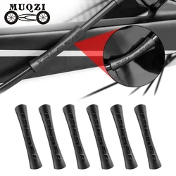 MUQZI 2pcs MTB Brake Shift Protection Sleeve Road Bike Frame Cable Housing Line Rubber Protector Cover Bicycle Accessories