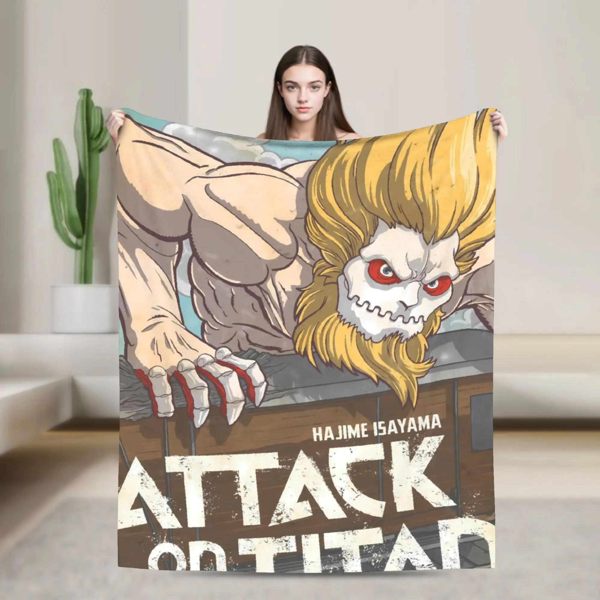 Attacks on Titans Blanket  Camping Flannel Throw Blanket For Couch Chair Warm Soft Custom Quality Bedspread Birthday Present