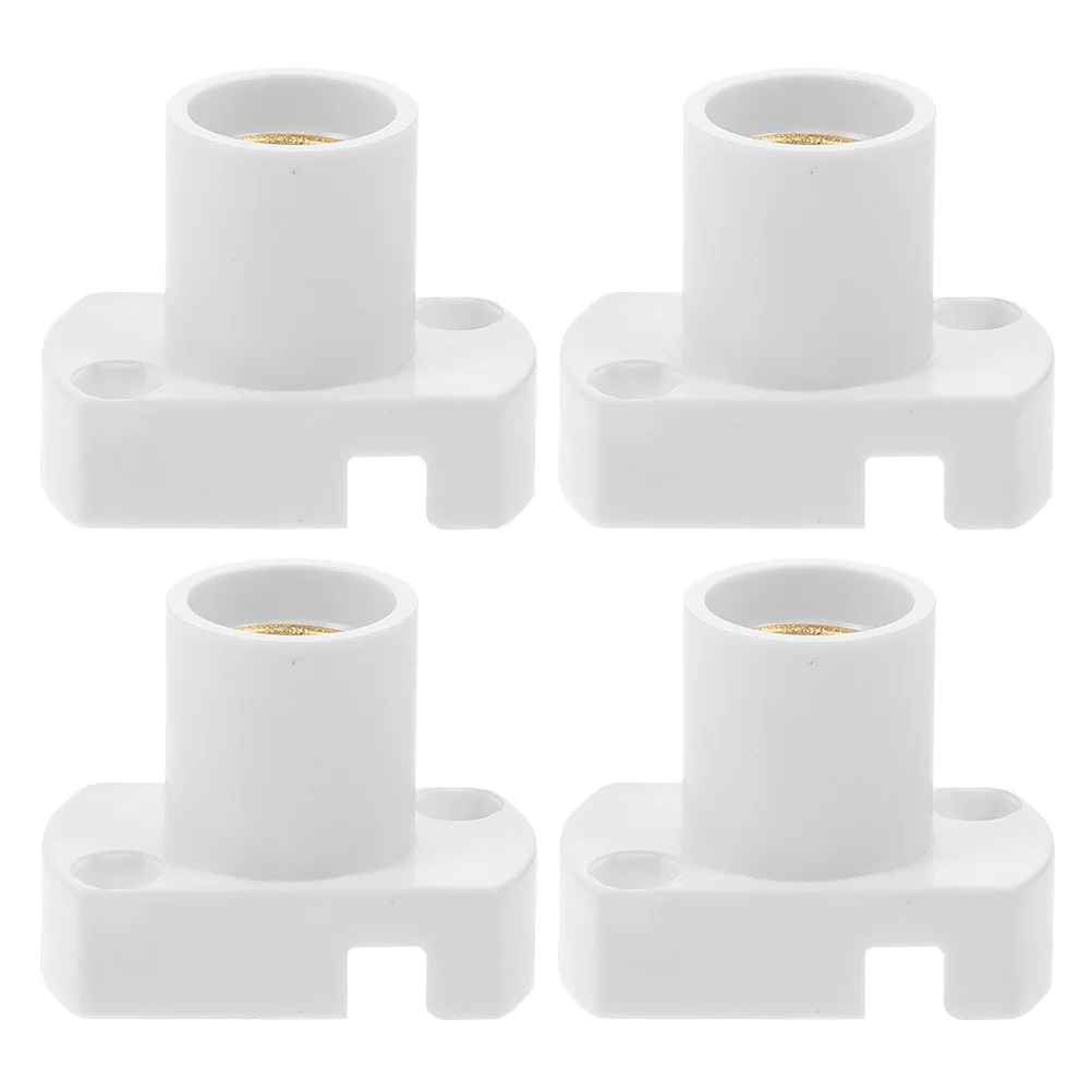 

4Pcs E12 Screw Mount Lamp Holder Narrow Rectangular Base for LED Incandescent Bulb Socket Replacement Bulb Holder