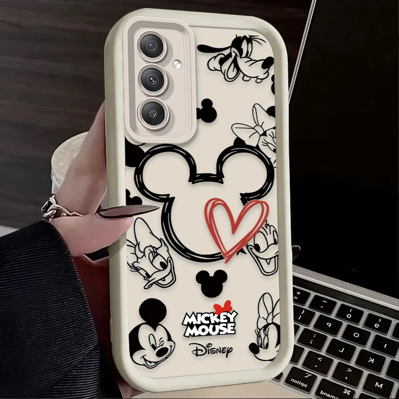 Custodia per telefono Disney Mickey Minnie Mouse per Samsung Galaxy S24 Ultra S23 FE S22 S21 Plus A54 A34 A14 A73 A53 A33 5G custodie in Silicone