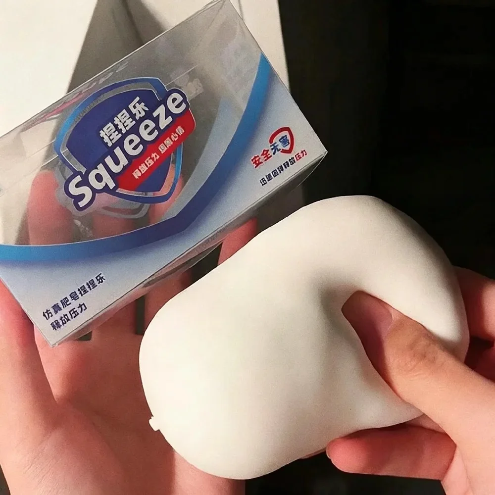 Bola de Jabón Blanda, Bola Antiestrés, Juguete Mochi, Bola Crujiente para Apretar, Redonda, ASMR, Juguetes Antiestrés para Niños y Adultos