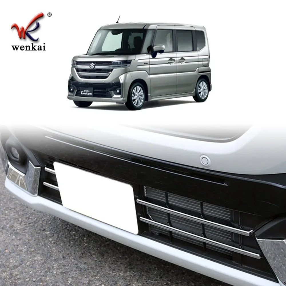 

Car Styling Front Grille Racing Trim ABS Chrome For 2024 Spacia Custom MK54S MK94S Accessories