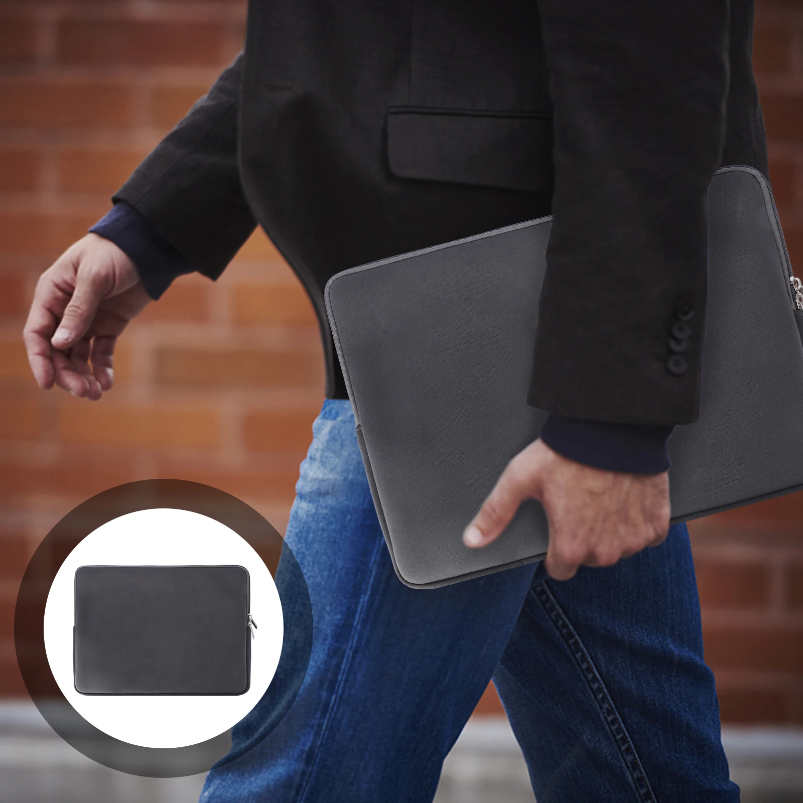 

Laptop Case Sleeve for 13 Inch Notebook Loading Zippers Stylish Design Bump Absorption Protection Travel