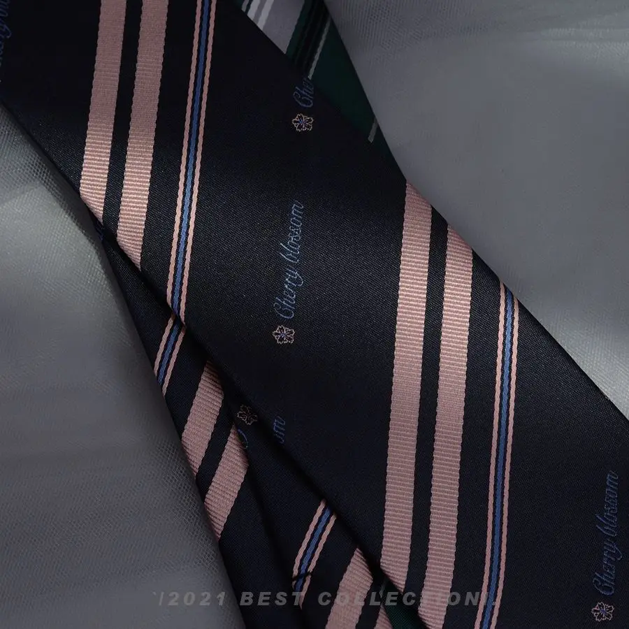 [Lin Yuejun] ネクタイ 女性用 JK 制服シャツ 男性用 DK カレッジスタイル カジュアル ブルー ファッション ストライプ