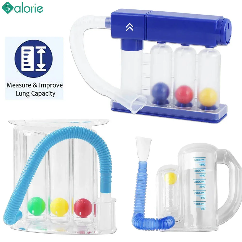 1 / 3 Balls Breathing Trainer Lung Function Improvement Trainer Respiratory Spirometry Breath Exerciser Measurement System