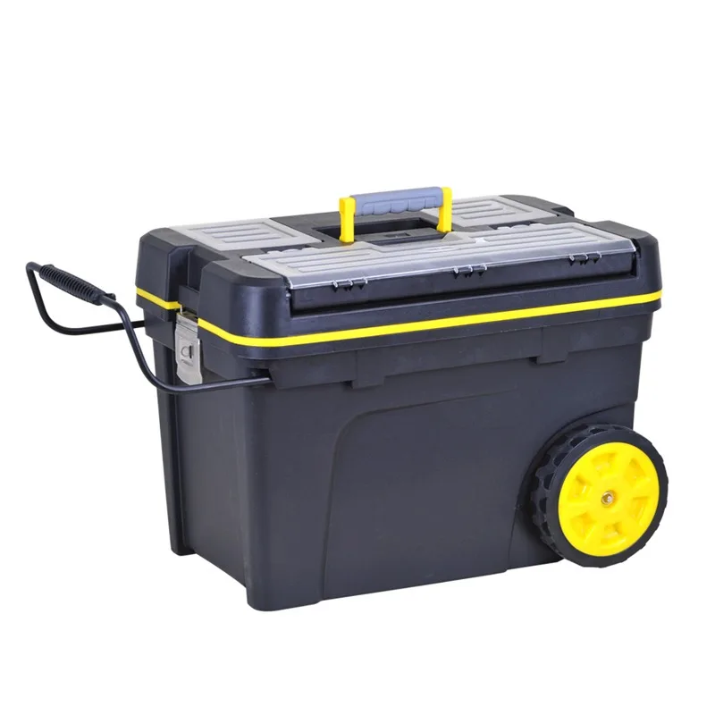 

2025 Portable Large Wheeled Multifunctional Hard Case Waterproof Durable Plastic Toolbox for Home Vehicle Storage