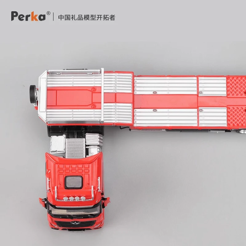 

Perka, литой под давлением масштаб 1:64, планшетный прицеп, транспортный автомобиль, сплав, модель тяжелого грузовика, статический дисплей, коллекционные предметы, подарок для мальчика