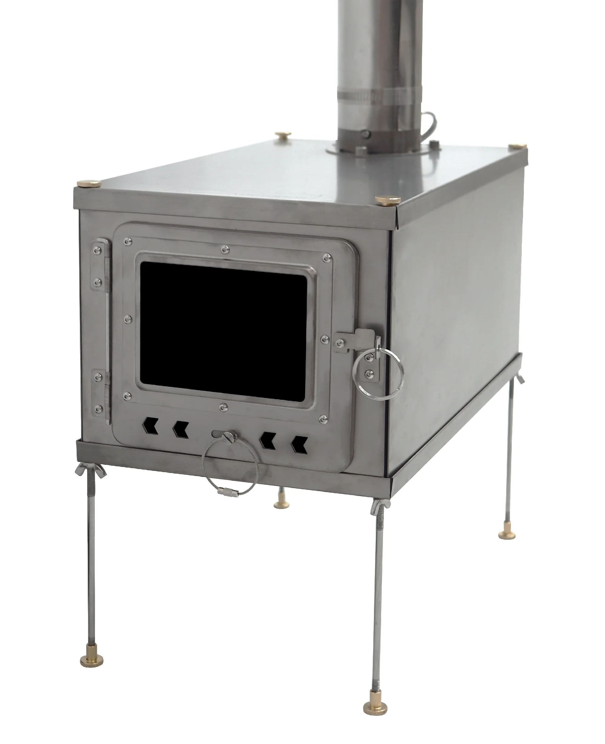 

STLF[New] Outdoor Portable Titanium Stove, Multi-Function Hot Tent Stove, Plug-in Wood Stove with 6.6ft Cigarette Pipe