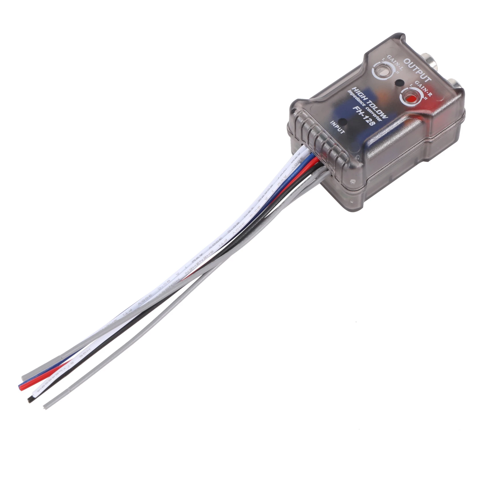 AC54-High Level Speaker Signal To Low Level RCA Adapter Car Audio High To Low Subwoofer Audio Converter