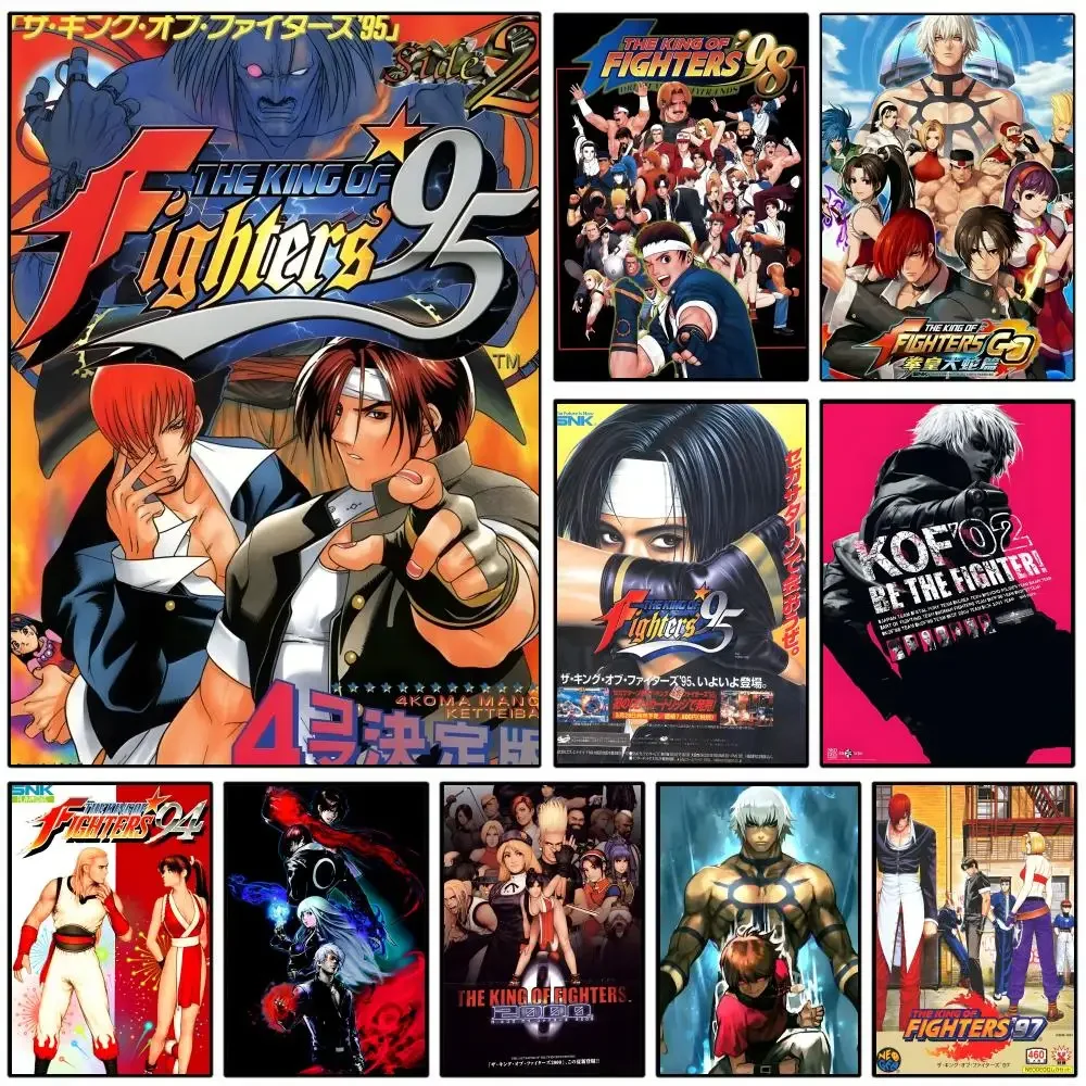 Game T-The King Of Fighters Poster Self-adhesive Art Waterproof Paper Sticker Coffee House Wall Decor