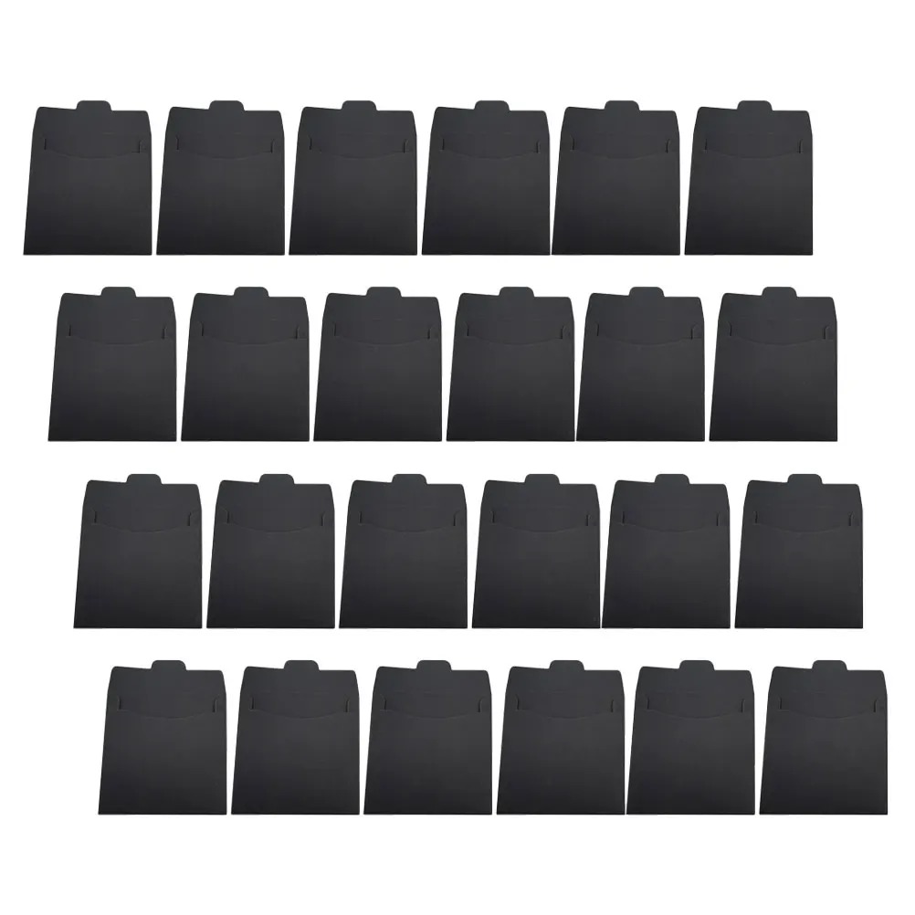 100pcs CD DVD Packaging Sleeves Paper CD Envelopes CD Storage Holder Cover Black CD Sleeves Cardboard Envelopes DVD Packaging