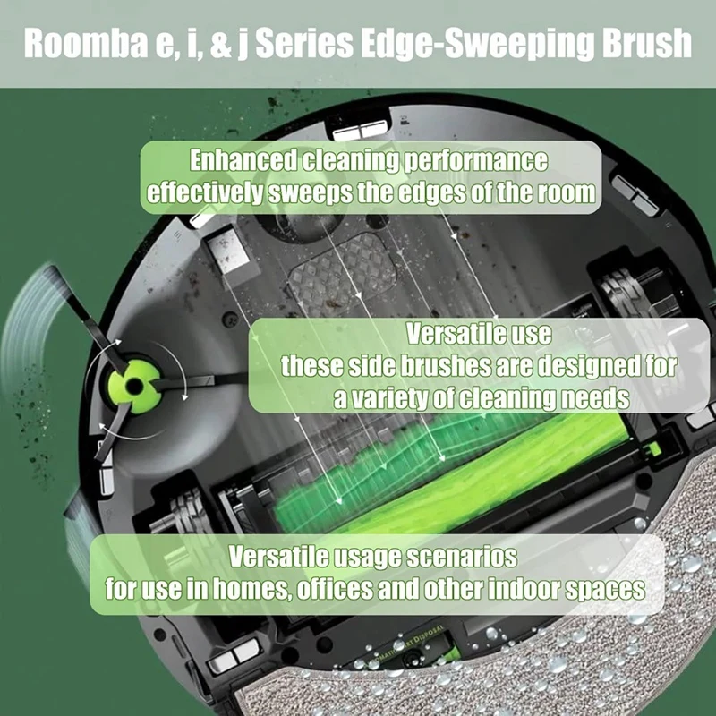 قطع غيار لمرشحات فرشاة Irobot Roomba I,E &J Series I3 I3+ I4 I6 I6+ I7 I7+ I8 I8+/Plus E5 E6 E7 J9 J8 J7 J6-AT64