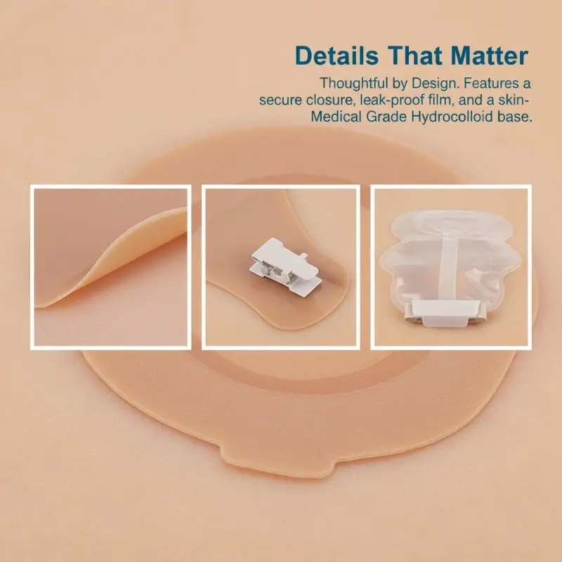 Pediatric One-piece  Bag 10Pcs Drainable Sticky Closure Gentle Skin Care For Children Home Nursing