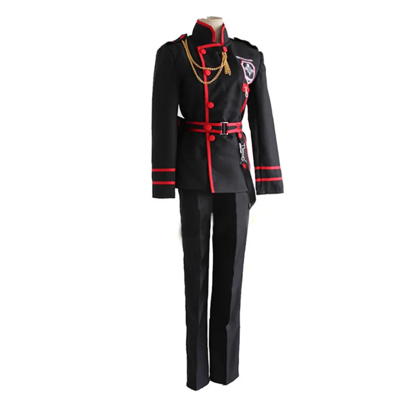 Anime D.Gray-man Allen Walker Cosplay Costume Full Set School Uniform Top + Pants + Belt + Bag + Accessories