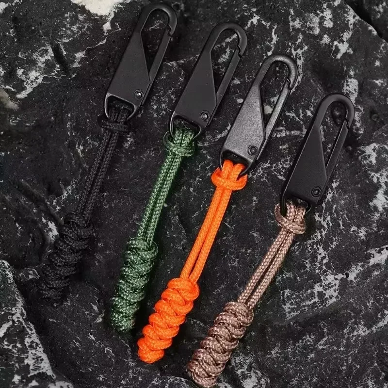 Multi-Functional Zipper Pulls for Backpack Jacket Tent Repair Kit Non-Slip Metal Polyester Cord Easy Grip Replacement Puller - view 3