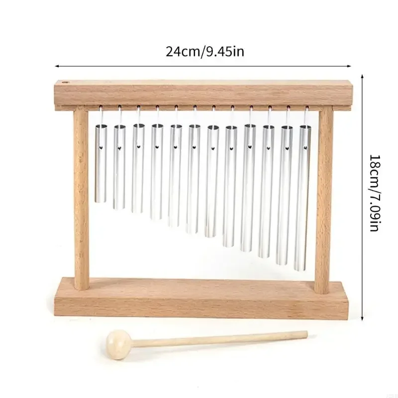 뮤지컬 나무 바람 차임 12 피치 발달 장난감 유아 청각 감도 훈련 학습 악기 장난감 15UB