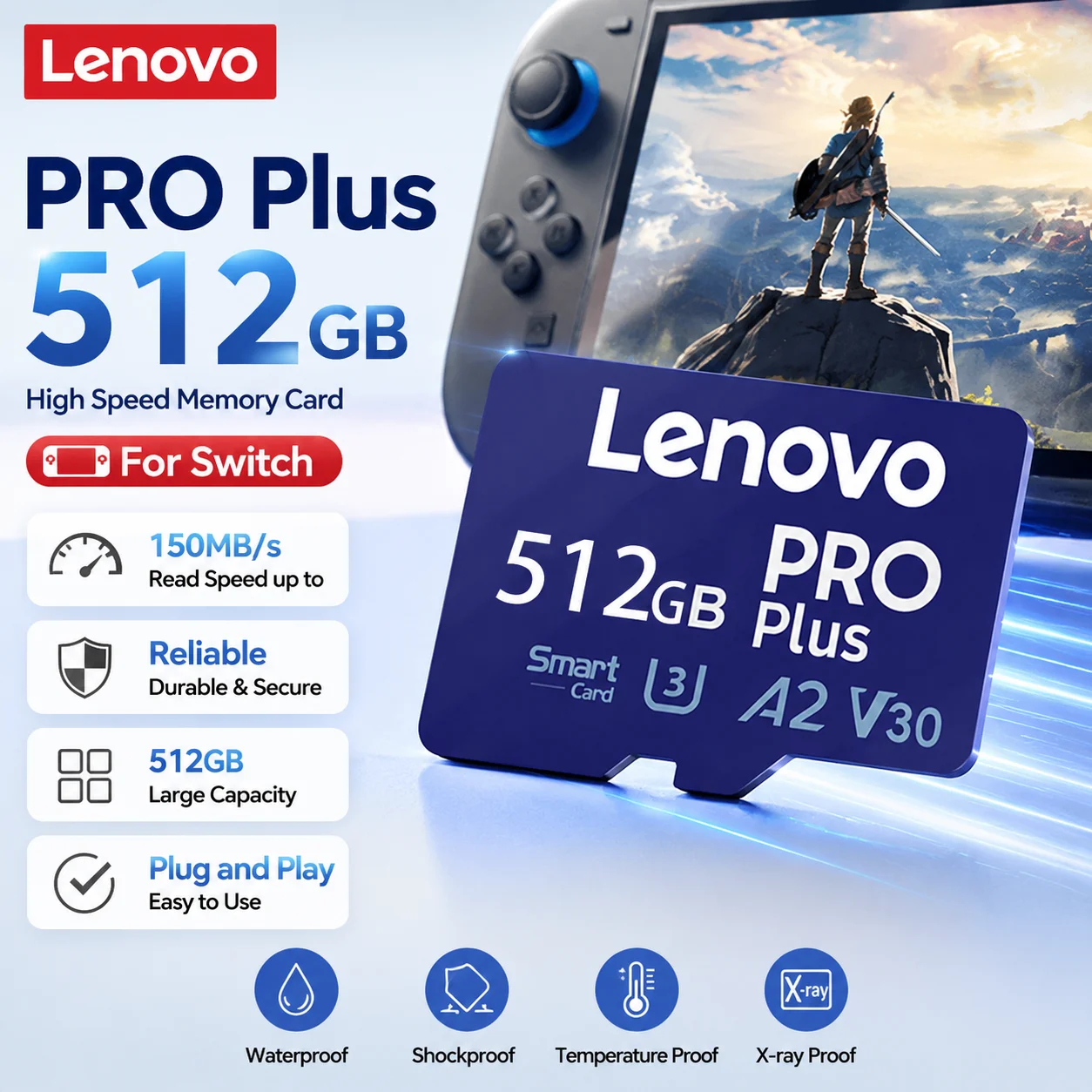 Lenovo High Endurance SD Cards Micro TF SD Card Memory Card TF Cards 512GB 256GB 32GB Full HD A1 High Speed for Phone / Drone