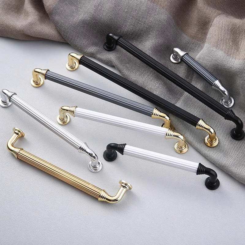 Zinc Alloy European Simple Round Tube Handle Closet Closet Shoe Cabinet Wine Cabinet Handle Drawer Handles for Furniture Knobs