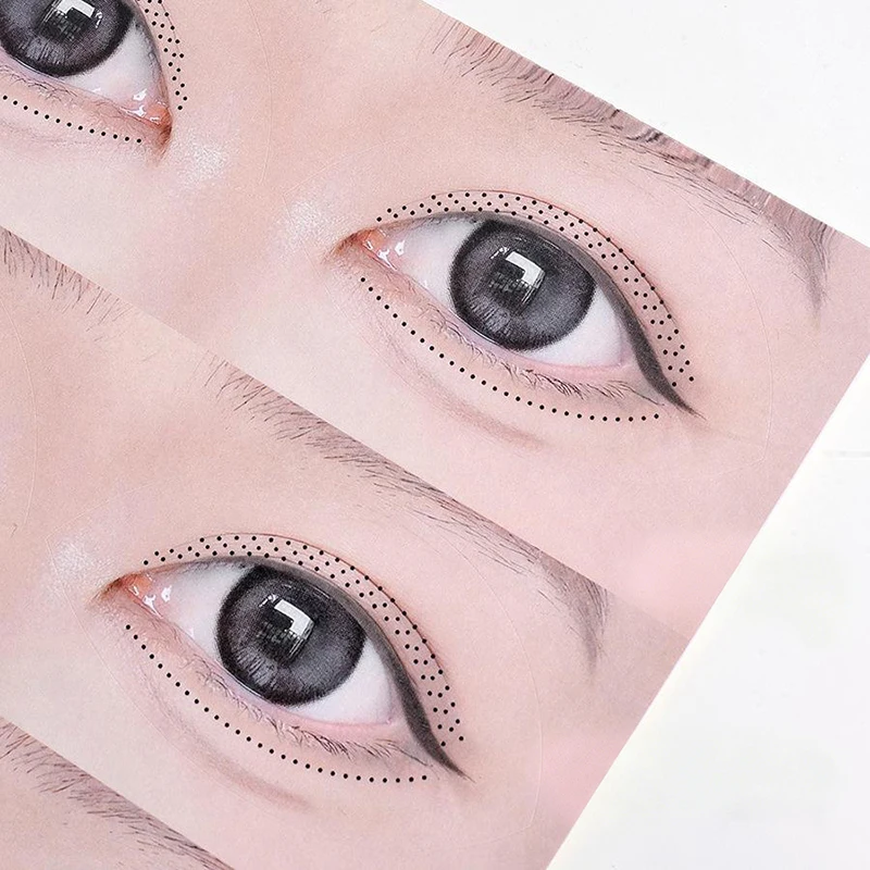 40 Patches/5 Sheets Eyelash Practice Stickers Eyelash Training Stickers Eyelash Application Trainer Stickers Simulated Eye Shape