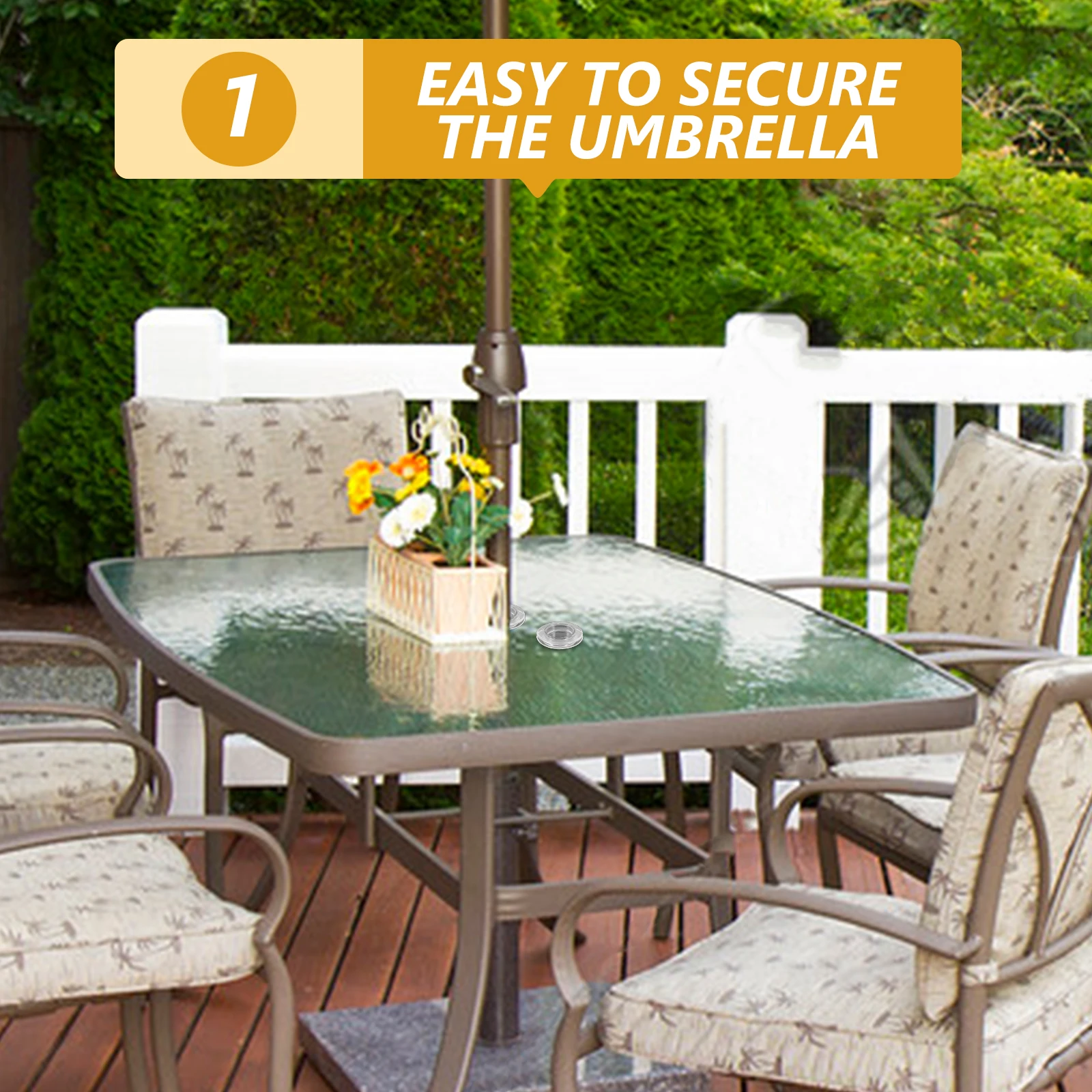 

2 set Umbrella Hole Ring Transparent Silicone Cap Set Table Cover Replacement Parts Accessories Outdoor Furniture