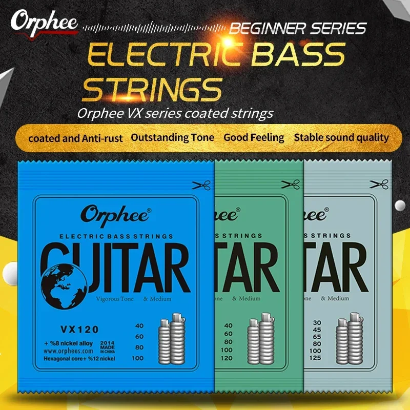 Orphee 4/5/6 cuerdas de bajo eléctrico acero al carbono núcleo Hexagonal aleación herida bajo Guitarra accesorios de cuerdas de Guitarra