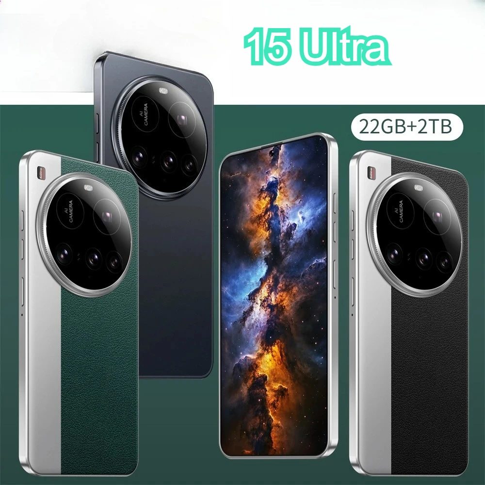 2025 Nuovi 15 Cellulari Ultra Originali Da 7,3 Pollici 7800 Mah Telefono Cellulare 5G Dual Sim Smartphone Android 14 Versione Globale Telefoni Cellulari