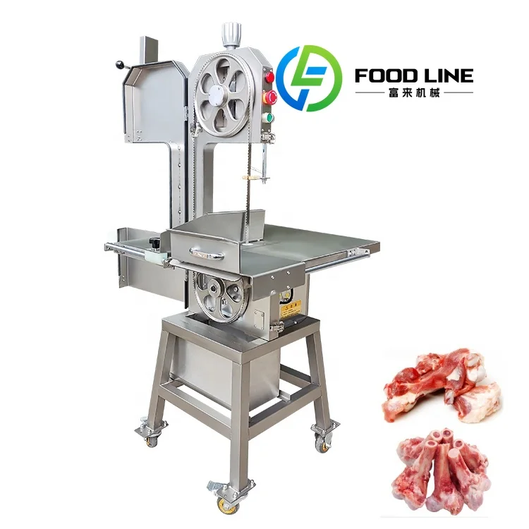 

Commercial Electric Frozen Meat Dicer Tabletop Chicken Cutter Copper Motor Food Meat Bone Band Saw Cutting Machine