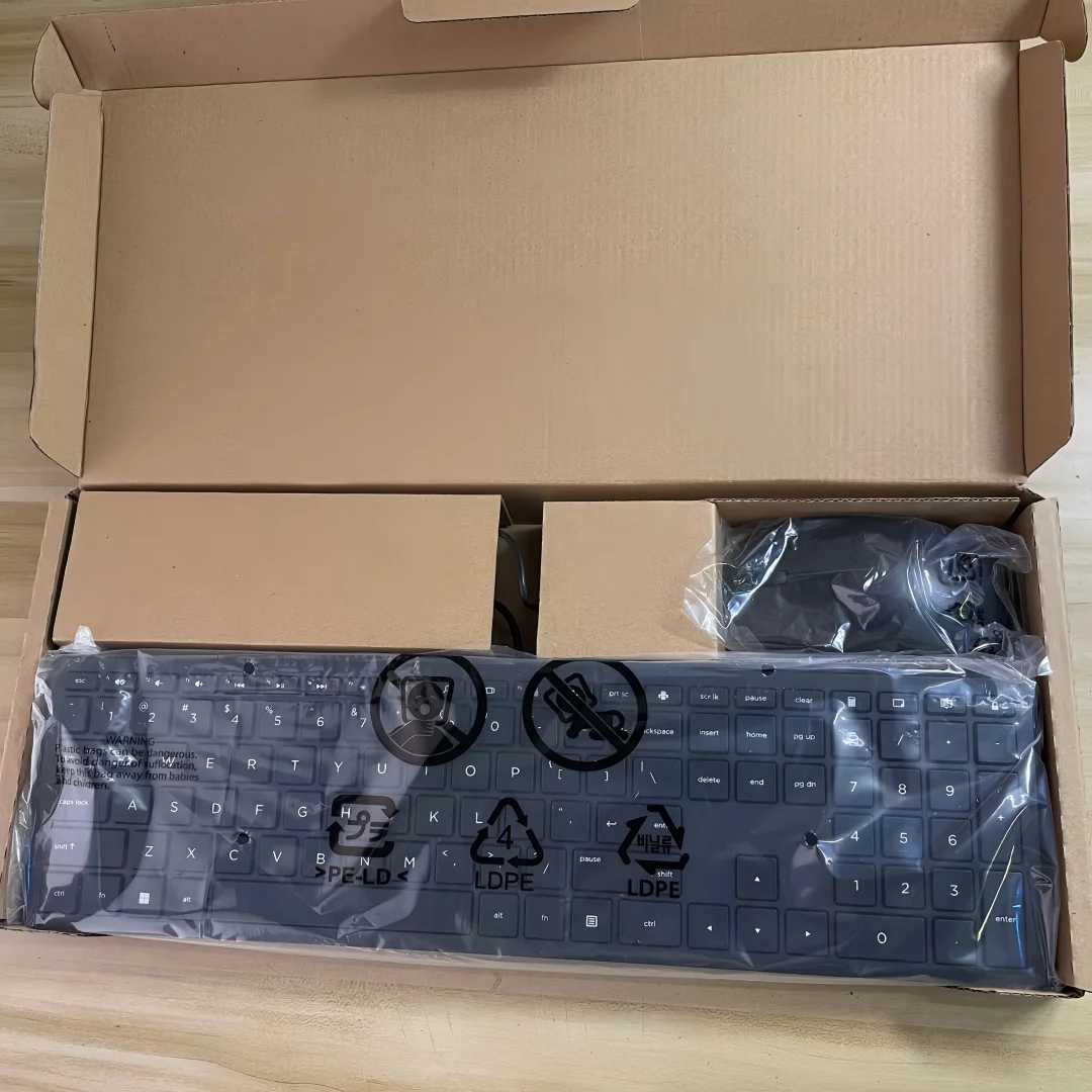 

Черный комплект проводной USB-клавиатуры и мыши для HP TPC-P001K с раскладкой для США