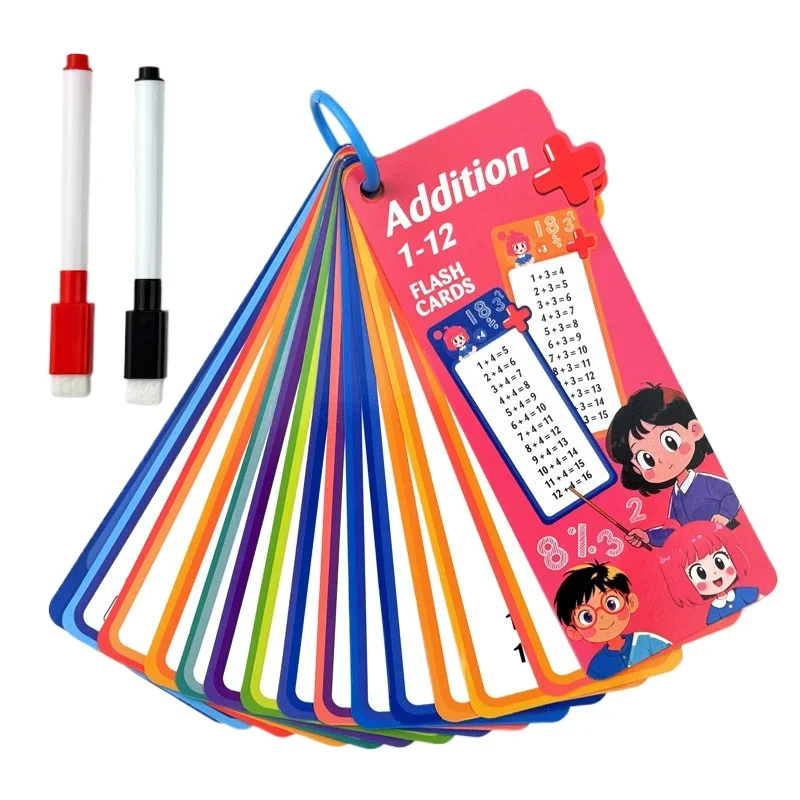 Early Math Education Arithmetic Addition/Subtraction/Multiplication/Division Number Cards for Puzzle for Primary School Students