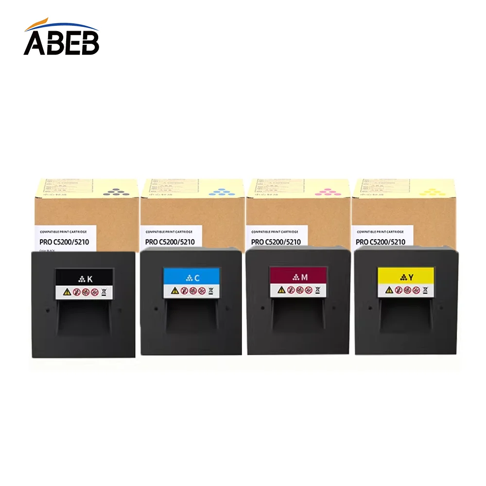4 Uds C5200 cartucho de tóner para Ricoh Pro C5200 C5210 C5200s C5210s tóner de Color Compatible de alta calidad Premium BK:700g CMY:500g