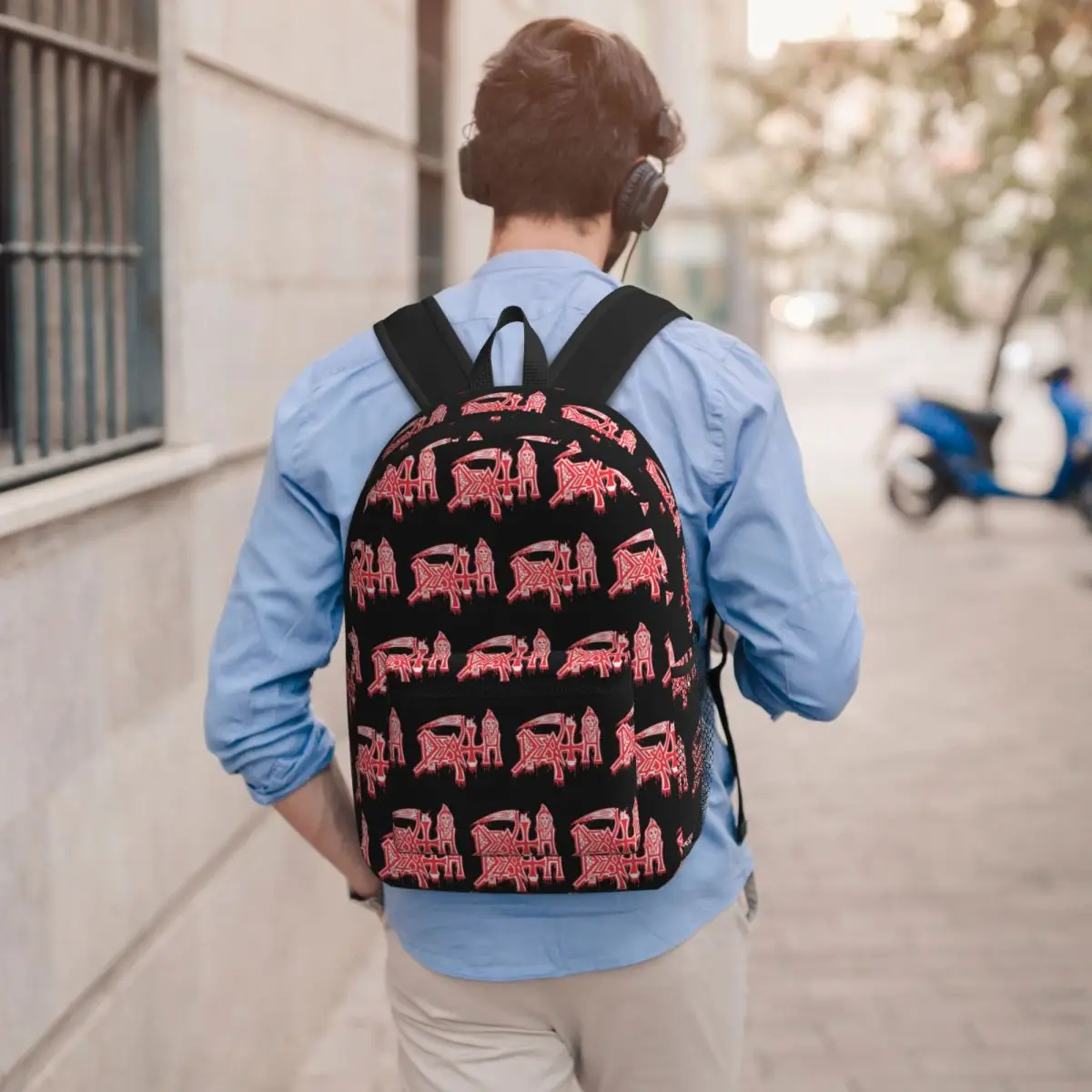Death Band Rock Band Metal Music Backpack Boys Girls BookBag Children School Bag Laptop Shoulder Bags for Men Women