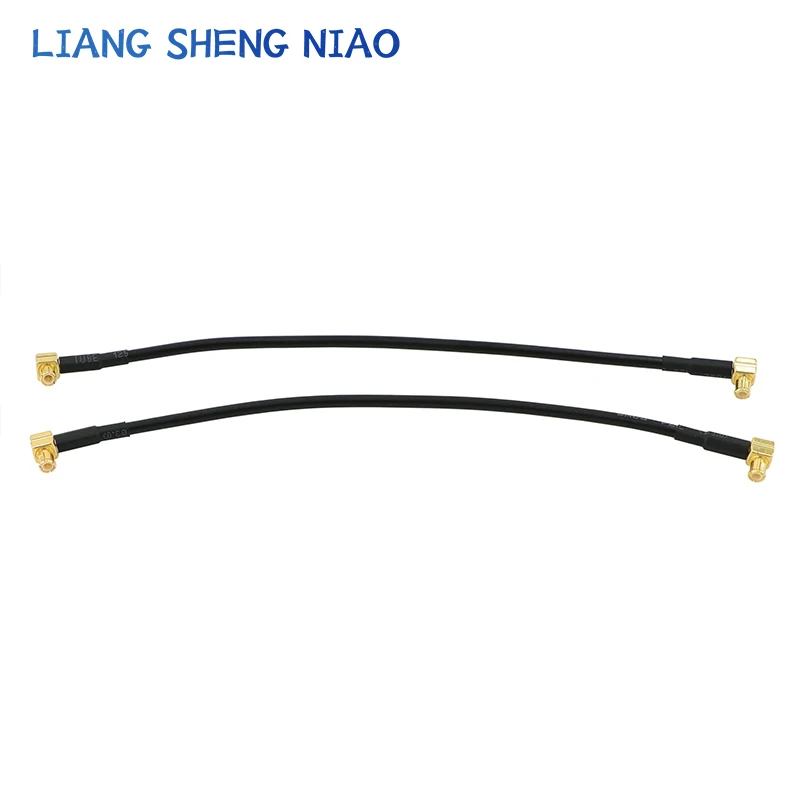 Cable de señal RF, líneas de prueba MCX macho de ángulo recto a conector macho SMB, puente Coaxial Pigtail, Cable RG174 de 20cm, 50 ohm