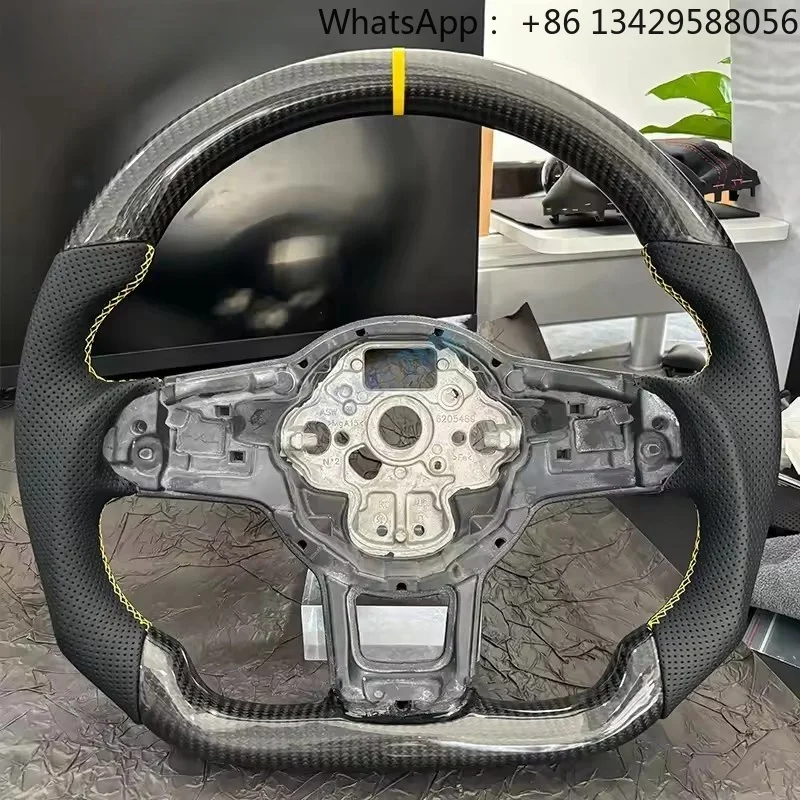 Carbon Fiber Steering Wheel Leather Suede for Volkswagen VW Golf 7 MK7 7.5 GTI GTD GTE R 2013-2020 Polo GTI Tiguan Passat DSG