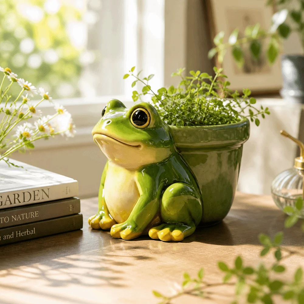 Creative Design Resin Potted Sculpture Funny Garden Decor Succulent Pot Thickened Pencil Holder Flower Pot Garden Decoration