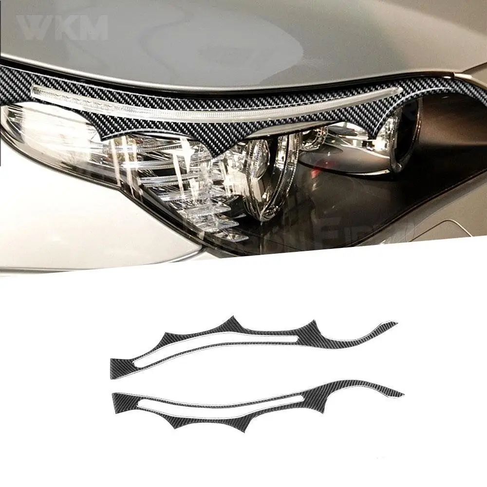 

Carbon Fiber Headlight Eyebrows Eyelid for BMW 5 Series E39 1997- 2003 E60 2004-2010 F10 2010-2013 2Pcs/Set Car Foglamp Eyebrow