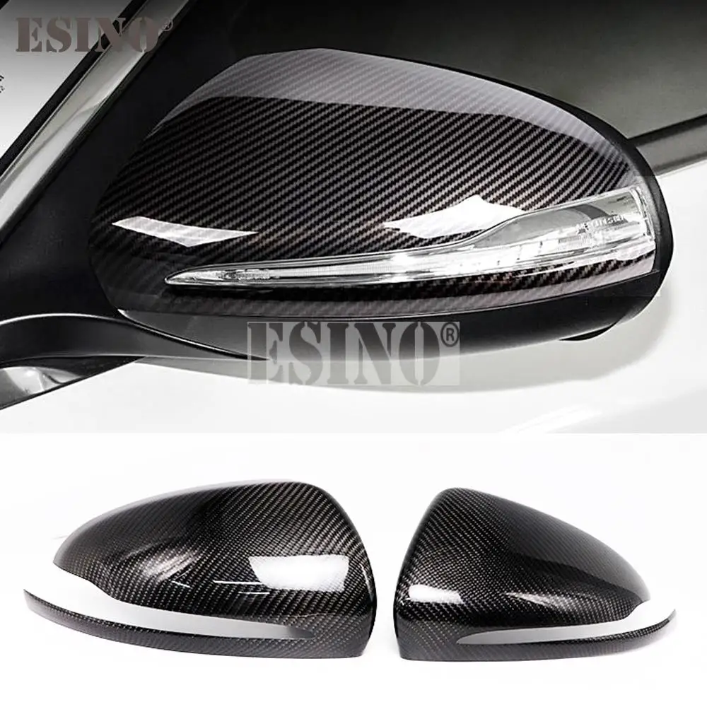 

2 x Real Carbon Fiber Rearview Side Mirror Adhesive Covers Case Trims For Mercedes Benz W205 W213 W222 X156 X253 GLB