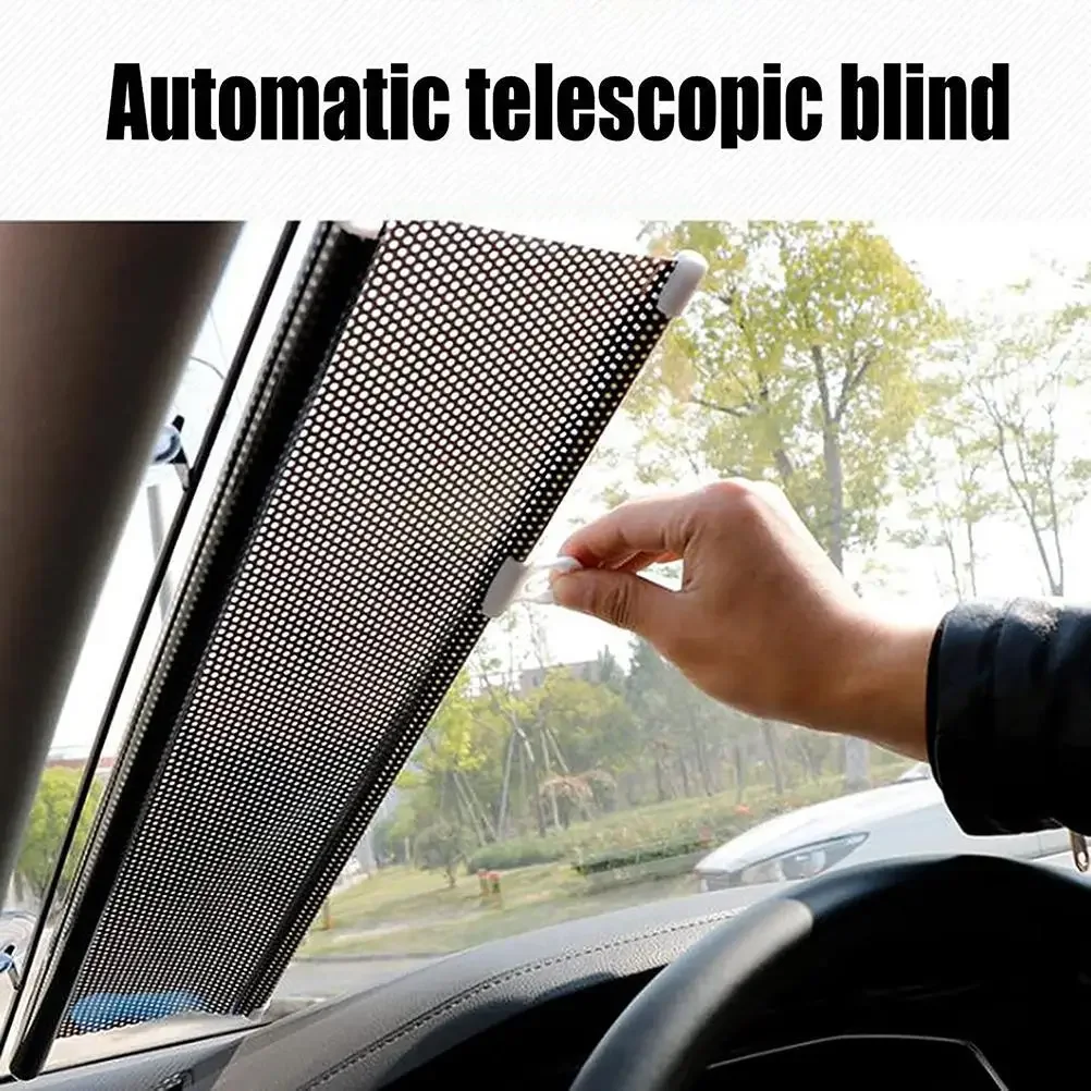 

two Car Automatic Retractable Sunshade Car Protection Windshield Sun UV Block Visor Shade Curtain Sun Car Retractable Sunshade